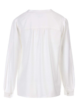 Chemise blanche Femme avec broderie CHEMISE CHEMISIER MC BLANC OPTIQUE EVOE