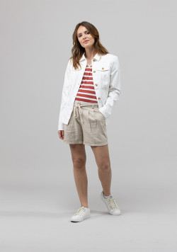 Veste en jean blanche Femme