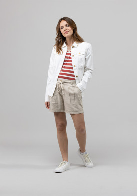Veste en jean blanche Femme