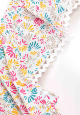 Ensemble Fille robe imprimé coloré + bandeau