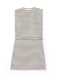 Robe marinière été kaki Femme