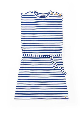 ROBE MC FOND GREGE RAYE BLEU RONRON