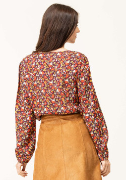 Blouse imprimé rose Femme