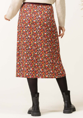 Jupe mi-longue imprimé rose Femme Jupe mi-longue imprimé rose Femme