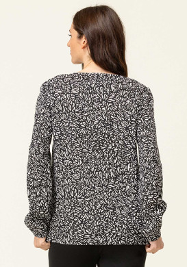Blouse imprimé noir Femme Blouse imprimé noir Femme