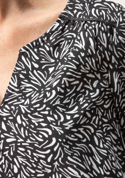 Blouse imprimé noir Femme
