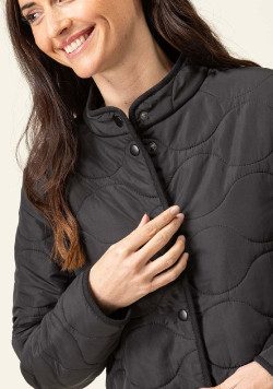 Veste polaire matelassée noir Femme