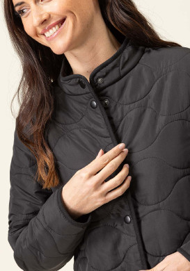 Veste polaire matelassée noir Femme