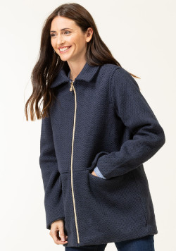 Manteau bleu marine Femme