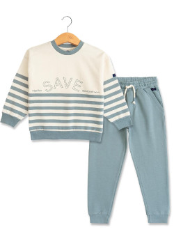 Ensemble jogging vert Enfant pull + pantalon