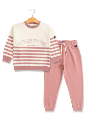 Ensemble jogging rose Enfant pull + pantalon