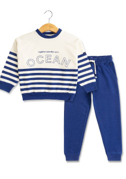 Ensemble jogging bleu Enfant pull + pantalon