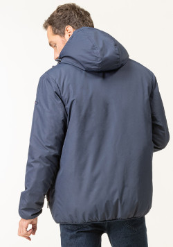 Blouson Homme bleu marine avec capuche ajustable 