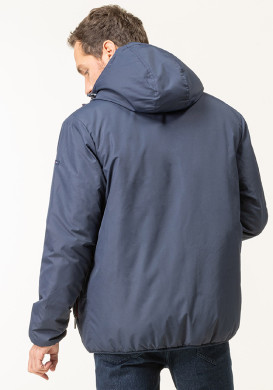 Blouson Homme bleu marine avec capuche ajustable 