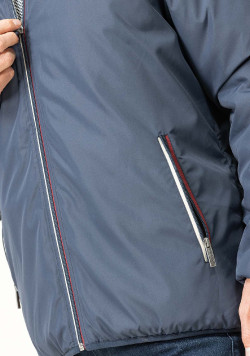 Blouson Homme bleu marine avec capuche ajustable 