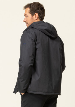 Parka noir Homme avec capuche intégrée