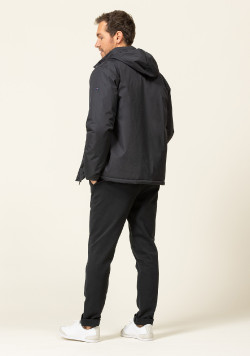 Parka noir Homme avec capuche intégrée