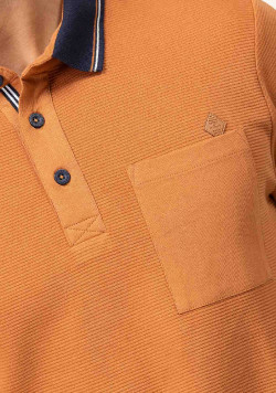 Polo manches courtes rouille Homme