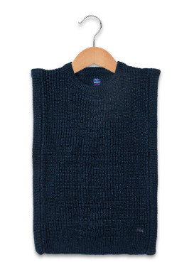 Pull sans manches bleu marine Fille Pull sans manches bleu marine Fille