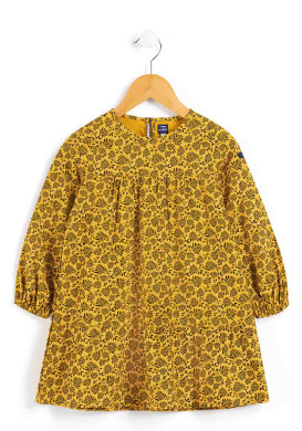 Robe jaune Fille manches longues
