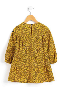 Robe jaune Fille manches longues