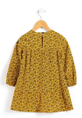 Robe jaune Fille manches longues