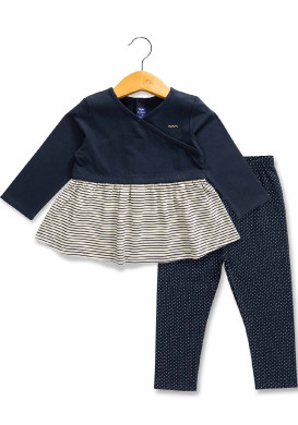 Ensemble Bébé tunique cache coeur + leggings