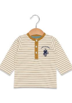 Marinière Bébé grège/marron
