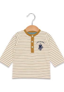 Marinière Bébé grège/marron Marinière Bébé grège/marron