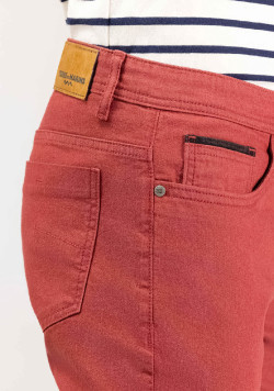 Pantalon rouge délavé Homme