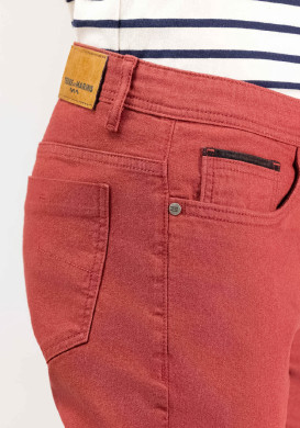 Pantalon rouge délavé Homme