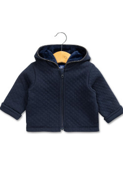 Veste doublée polaire à capuche bleu marine Bébé Fille