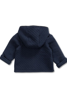 Veste doublée polaire à capuche bleu marine Bébé Fille Veste doublée polaire à capuche bleu marine Bébé Fille