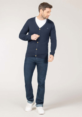 Gilet bleu marine Homme à boutons