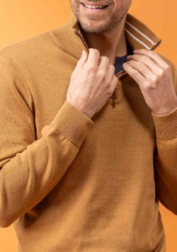 Pull camioneur camel Homme