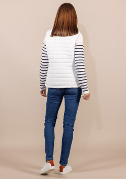 Doudoune sans manches blanche Femme