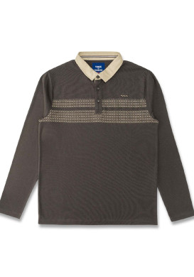 Polo Homme imprimé marron Polo Homme imprimé marron
