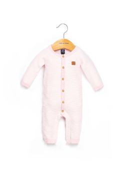 Combinaison rose à boutons manches longues Bébé