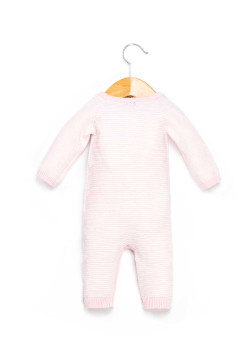 Combinaison rose à boutons manches longues Bébé