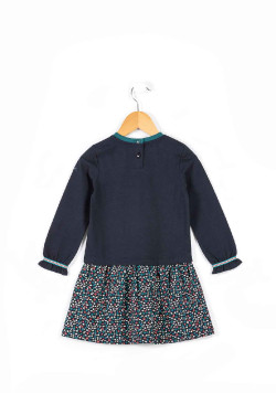 Robe manches longues Fille effet 2 en 1
