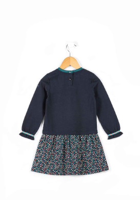 Robe manches longues Fille effet 2 en 1