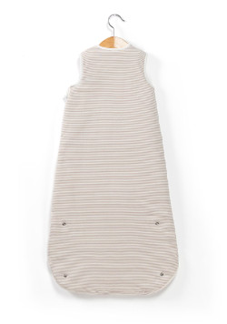 Turbulette évolutive bébé rayée beige