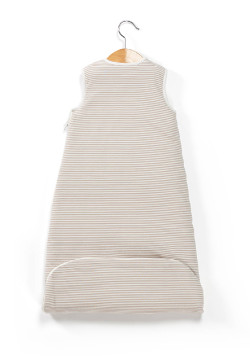 Turbulette évolutive bébé rayée beige