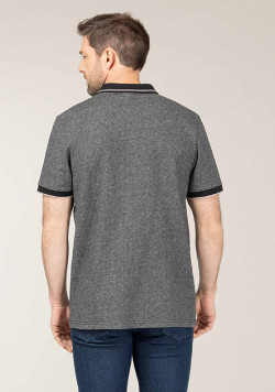 Polo gris chiné Homme