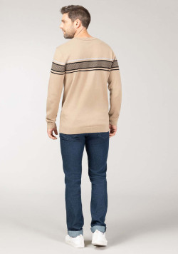 Pull beige Homme