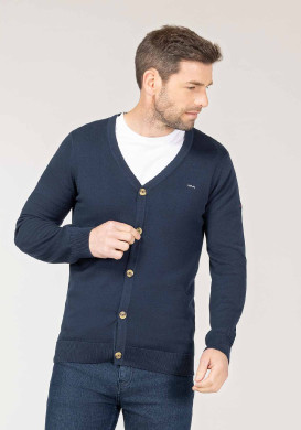 Gilet bleu marine Homme à boutons