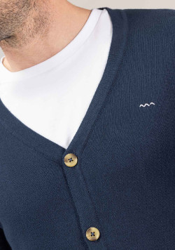 Gilet bleu marine Homme à boutons
