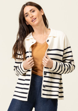 Gilet rayé Femme