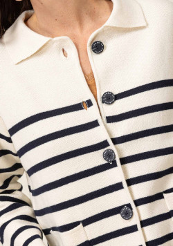 Gilet rayé Femme