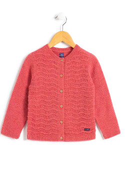 Gilet rose foncé Fille